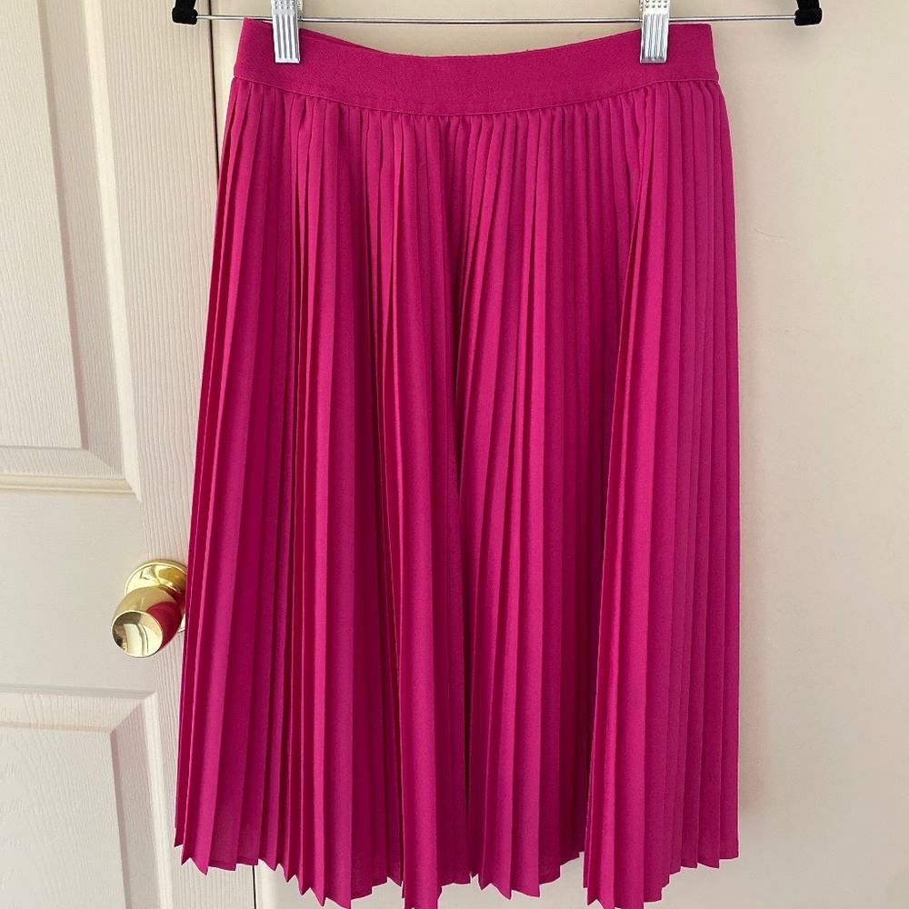 Hot Pink Midi Skirt